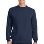 Port & Company Mens Core Pill Resistant Fleece Crewneck Sweatshirt - Navy Blue