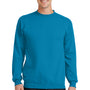 Port & Company Mens Core Pill Resistant Fleece Crewneck Sweatshirt - Neon Blue