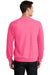 Port & Company PC78 Mens Core Fleece Crewneck Sweatshirt Neon Pink Back