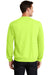 Port & Company PC78 Mens Core Fleece Crewneck Sweatshirt Neon Yellow Back