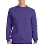 Port & Company Mens Core Pill Resistant Fleece Crewneck Sweatshirt - Purple