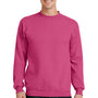 Port & Company Mens Core Pill Resistant Fleece Crewneck Sweatshirt - Sangria Pink