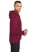 Port & Company PC78H Mens Core Fleece Hooded Sweatshirt Hoodie Cardinal Red Side