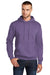Port & Company PC78H Mens Core Fleece Hooded Sweatshirt Hoodie Heather Purple Front