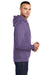 Port & Company PC78H Mens Core Fleece Hooded Sweatshirt Hoodie Heather Purple Side