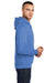Port & Company PC78H Mens Core Fleece Hooded Sweatshirt Hoodie Heather Royal Blue Side