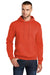 Port & Company PC78H Mens Core Fleece Hooded Sweatshirt Hoodie Orange Front
