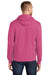 Port & Company PC78H Mens Core Fleece Hooded Sweatshirt Hoodie Sangria Pink Back