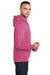 Port & Company PC78H Mens Core Fleece Hooded Sweatshirt Hoodie Sangria Pink Side