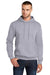Port & Company PC78H Mens Core Fleece Hooded Sweatshirt Hoodie Silver Grey Front
