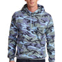 Port & Company Mens Core Pill Resistant Fleece Hooded Sweatshirt Hoodie - Woodland Blue Camo