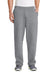 Port & Company PC78P Mens Core Fleece Open Bottom Sweatpants w/ Pockets Heather Grey Front