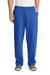 Port & Company PC78P Mens Core Fleece Open Bottom Sweatpants w/ Pockets Royal Blue Front