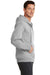 Port & Company PC78ZH Mens Core Fleece Full Zip Hooded Sweatshirt Hoodie Ash Grey Side