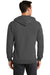 Port & Company PC78ZH Mens Core Fleece Full Zip Hooded Sweatshirt Hoodie Charcoal Grey Back