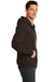 Port & Company PC78ZH Mens Core Fleece Full Zip Hooded Sweatshirt Hoodie Chocolate Brown Side