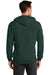 Port & Company PC78ZH Mens Core Fleece Full Zip Hooded Sweatshirt Hoodie Dark Green Back