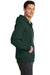 Port & Company PC78ZH Mens Core Fleece Full Zip Hooded Sweatshirt Hoodie Dark Green Side
