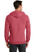 Port & Company PC78ZH Mens Core Fleece Full Zip Hooded Sweatshirt Hoodie Heather Red Back