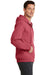 Port & Company PC78ZH Mens Core Fleece Full Zip Hooded Sweatshirt Hoodie Heather Red Side