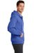 Port & Company PC78ZH Mens Core Fleece Full Zip Hooded Sweatshirt Hoodie Heather Royal Blue Side