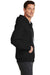 Port & Company PC78ZH Mens Core Fleece Full Zip Hooded Sweatshirt Hoodie Black Side