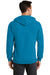 Port & Company PC78ZH Mens Core Fleece Full Zip Hooded Sweatshirt Hoodie Neon Blue Back