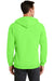 Port & Company PC78ZH Mens Core Fleece Full Zip Hooded Sweatshirt Hoodie Neon Green Back
