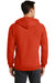 Port & Company PC78ZH Mens Core Fleece Full Zip Hooded Sweatshirt Hoodie Orange Back