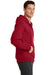 Port & Company PC78ZH Mens Core Fleece Full Zip Hooded Sweatshirt Hoodie Red Side