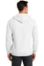Port & Company PC78ZH Mens Core Fleece Full Zip Hooded Sweatshirt Hoodie White Back