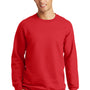 Port & Company Mens Fan Favorite Fleece Crewneck Sweatshirt - Bright Red