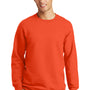 Port & Company Mens Fan Favorite Fleece Crewneck Sweatshirt - Orange - Closeout
