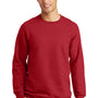 Port & Company Mens Fan Favorite Fleece Crewneck Sweatshirt - Team Cardinal Red