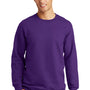 Port & Company Mens Fan Favorite Fleece Crewneck Sweatshirt - Team Purple - Closeout