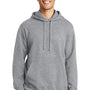 Port & Company Mens Fan Favorite Fleece Hooded Sweatshirt Hoodie - Heather Grey