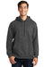 Port & Company PC850H Mens Fan Favorite Fleece Hooded Sweatshirt Hoodie Heather Dark Grey Front