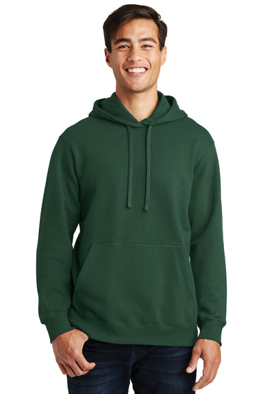 Port & Company PC850H Mens Fan Favorite Fleece Hooded Sweatshirt Hoodie Forest Green Front