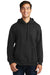 Port & Company PC850H Mens Fan Favorite Fleece Hooded Sweatshirt Hoodie Black Front