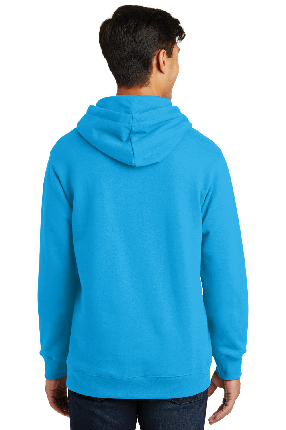 Port & Company PC850H Mens Fan Favorite Fleece Hooded Sweatshirt Hoodie Sapphire Blue Back