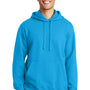 Port & Company Mens Fan Favorite Fleece Hooded Sweatshirt Hoodie - Sapphire Blue