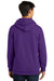 Port & Company PC850H Mens Fan Favorite Fleece Hooded Sweatshirt Hoodie Purple Back