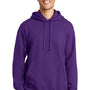 Port & Company Mens Fan Favorite Fleece Hooded Sweatshirt Hoodie - Team Purple