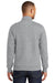 Port & Company PC850Q Mens Fan Favorite Fleece 1/4 Zip Sweatshirt Heather Grey Back