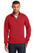 Port & Company PC850Q Mens Fan Favorite Fleece 1/4 Zip Sweatshirt Red Front