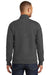 Port & Company PC850Q Mens Fan Favorite Fleece 1/4 Zip Sweatshirt Heather Dark Grey Back