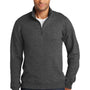 Port & Company Mens Fan Favorite Fleece 1/4 Zip Sweatshirt - Heather Dark Grey