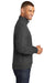 Port & Company PC850Q Mens Fan Favorite Fleece 1/4 Zip Sweatshirt Heather Dark Grey Side