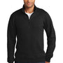 Port & Company Mens Fan Favorite Fleece 1/4 Zip Sweatshirt - Jet Black