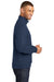 Port & Company PC850Q Mens Fan Favorite Fleece 1/4 Zip Sweatshirt Navy Blue Side
